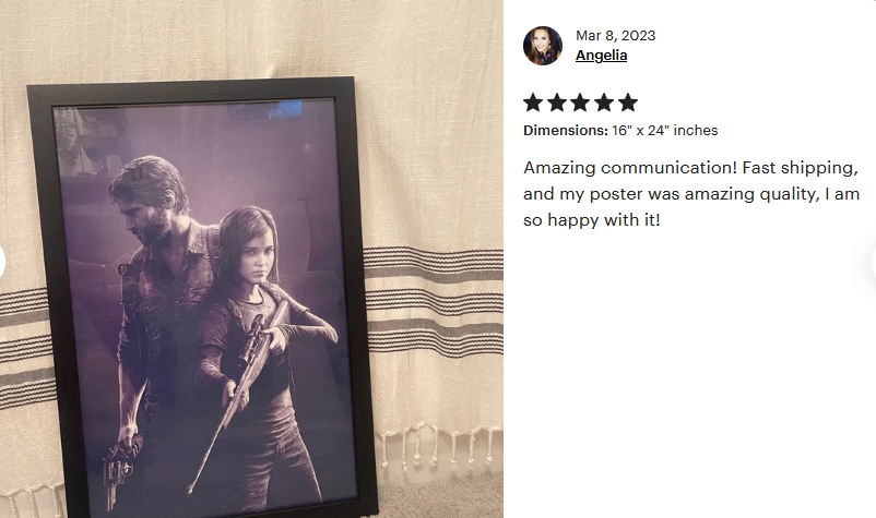Joel & Ellie TLOU V2 Premium Poster.