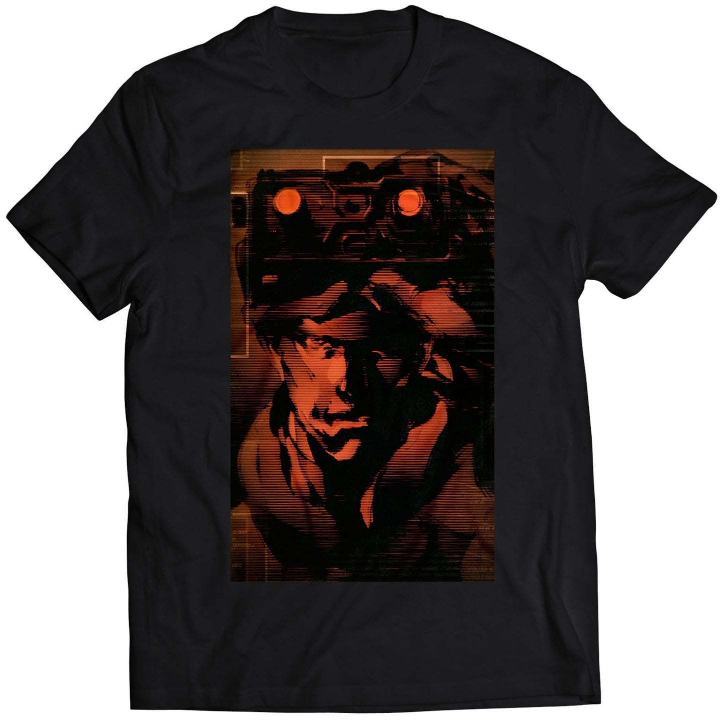 MGS Snake Thermal Goggles T-shirt (orange, blue, green)
