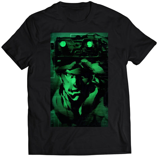 MGS Snake Thermal Goggles T-shirt (orange, blue, green)
