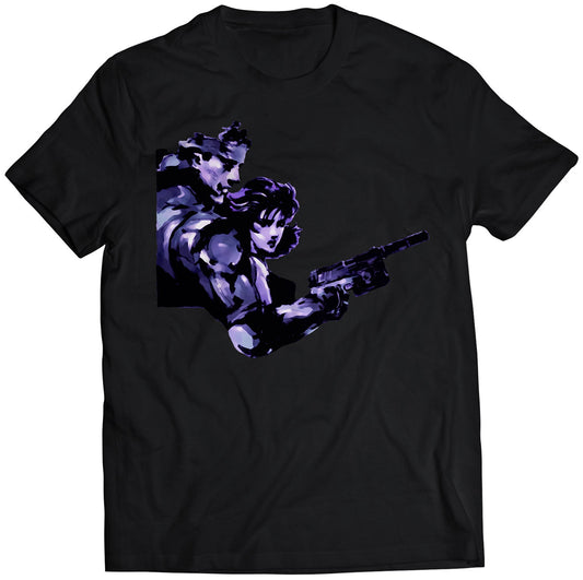 MGS Snake & Meryl Premium Unisex T-shirt (Vectorized Design)