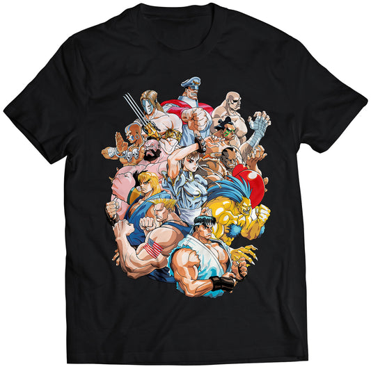 SF2 Champions Cast Arcade Premium Unisex T-shirt (Vectorized Design)