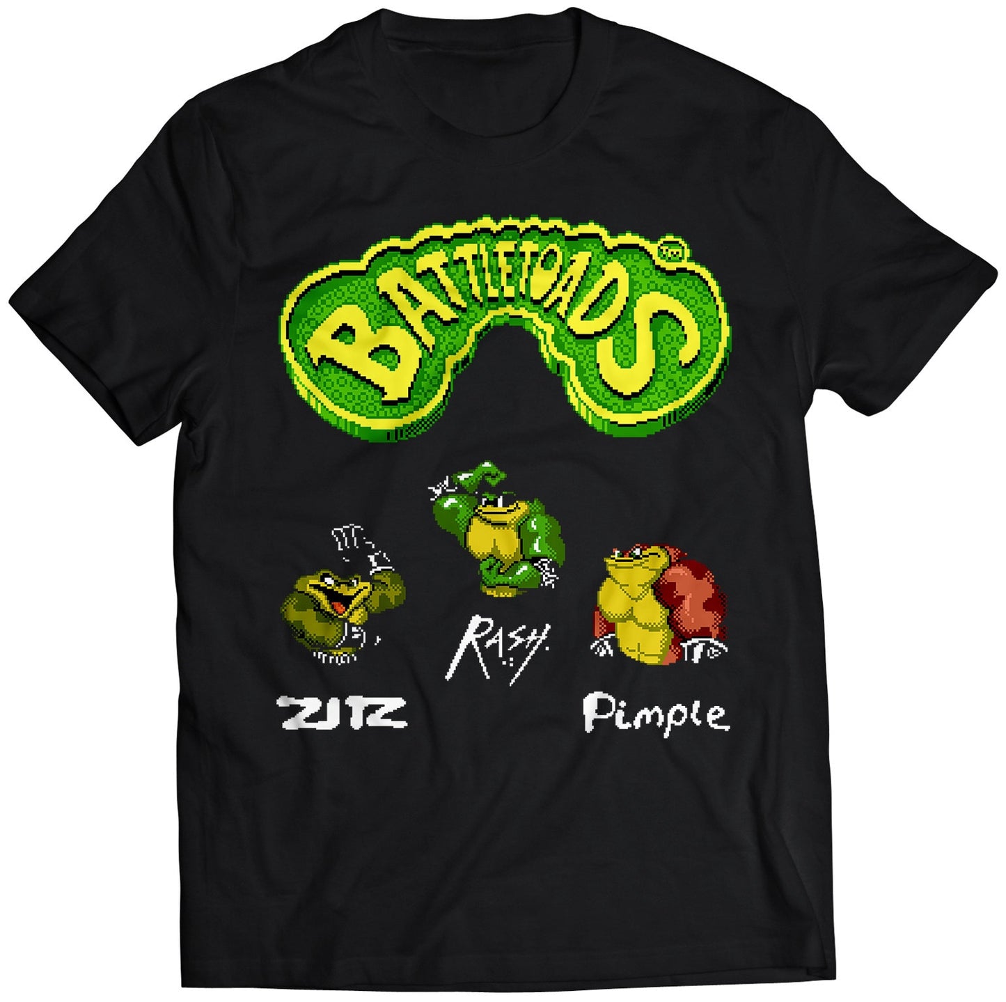 Baddletoads T-shirt zitz, rash, pimple