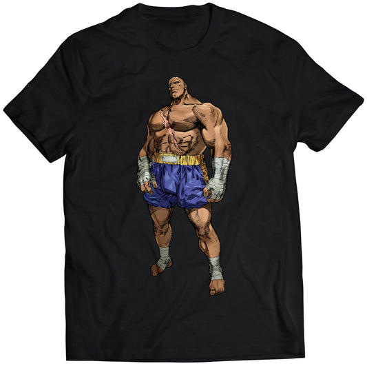 Sagat Alpha 3 Premium Unisex T-shirt (Vectorized Design)