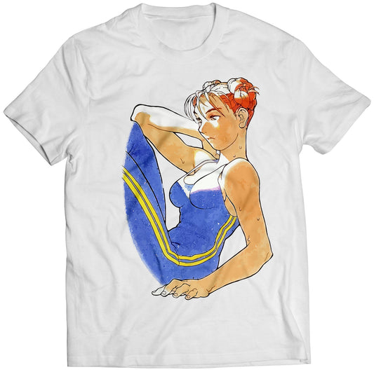 Chun Li Resting Premium Unisex T-shirt (Vectorized Design)