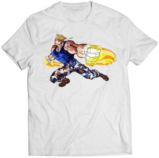 Guile SF2 Turbo Hyper Fighting Premium Unisex T-shirt (Vectorized Design)