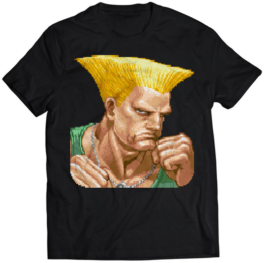 Guile Portrait Super Street Fighter 2 Turbo Premium Unisex T-shirt.