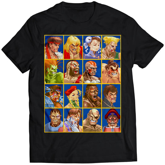 Defeated Portraits Super Street Fighting 2 Turbo Retro Arcade Premium Unisex T-shirt.