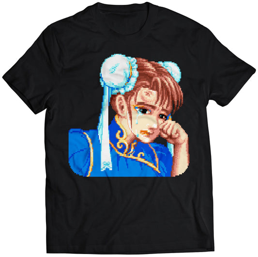 Chun Li Defeated Portrait SF2 Premium Unisex T-shirt.