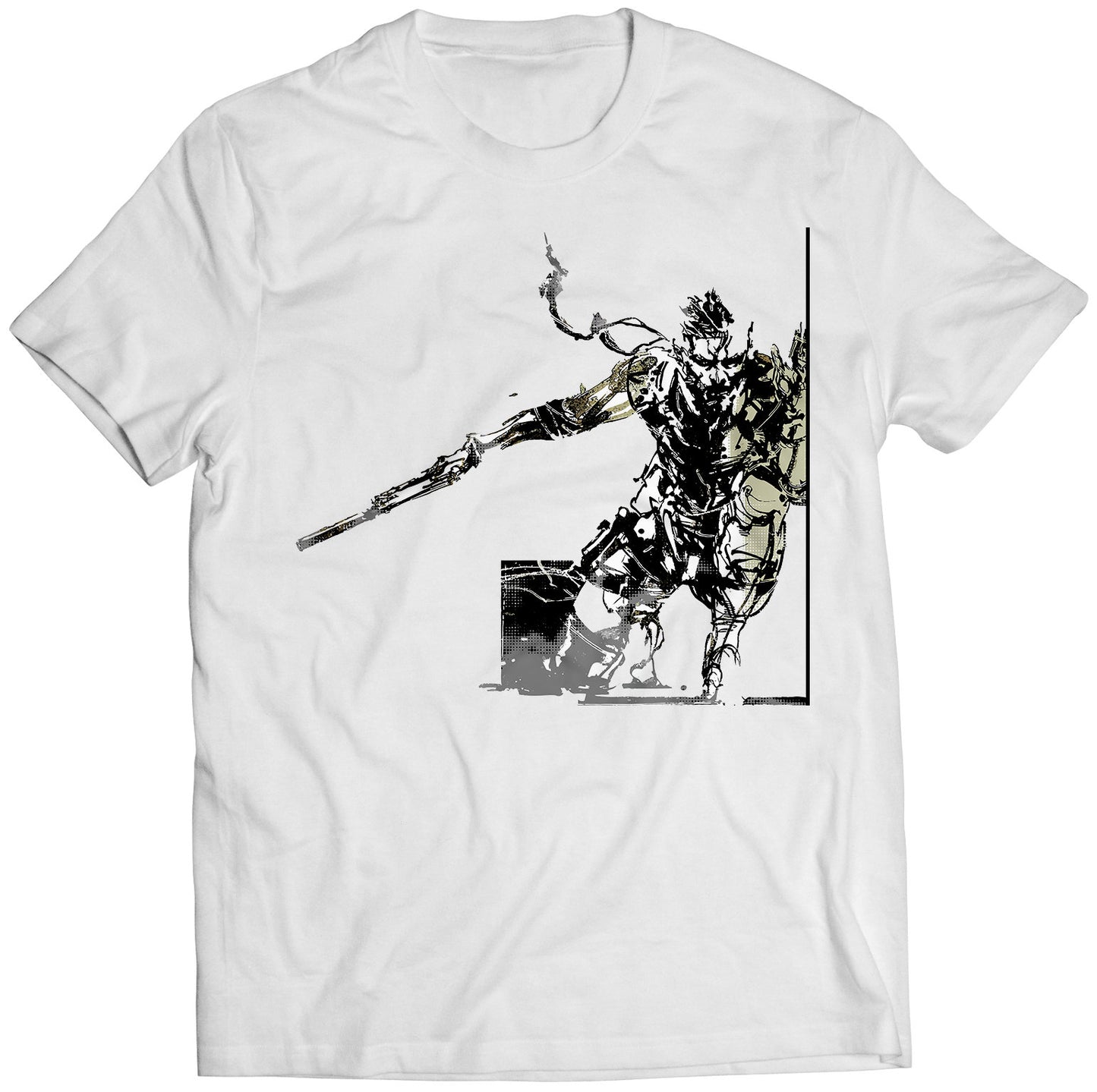 Solid Snake Stealth MGS MGS Premium Unisex T-shirt (Vectorized Design).