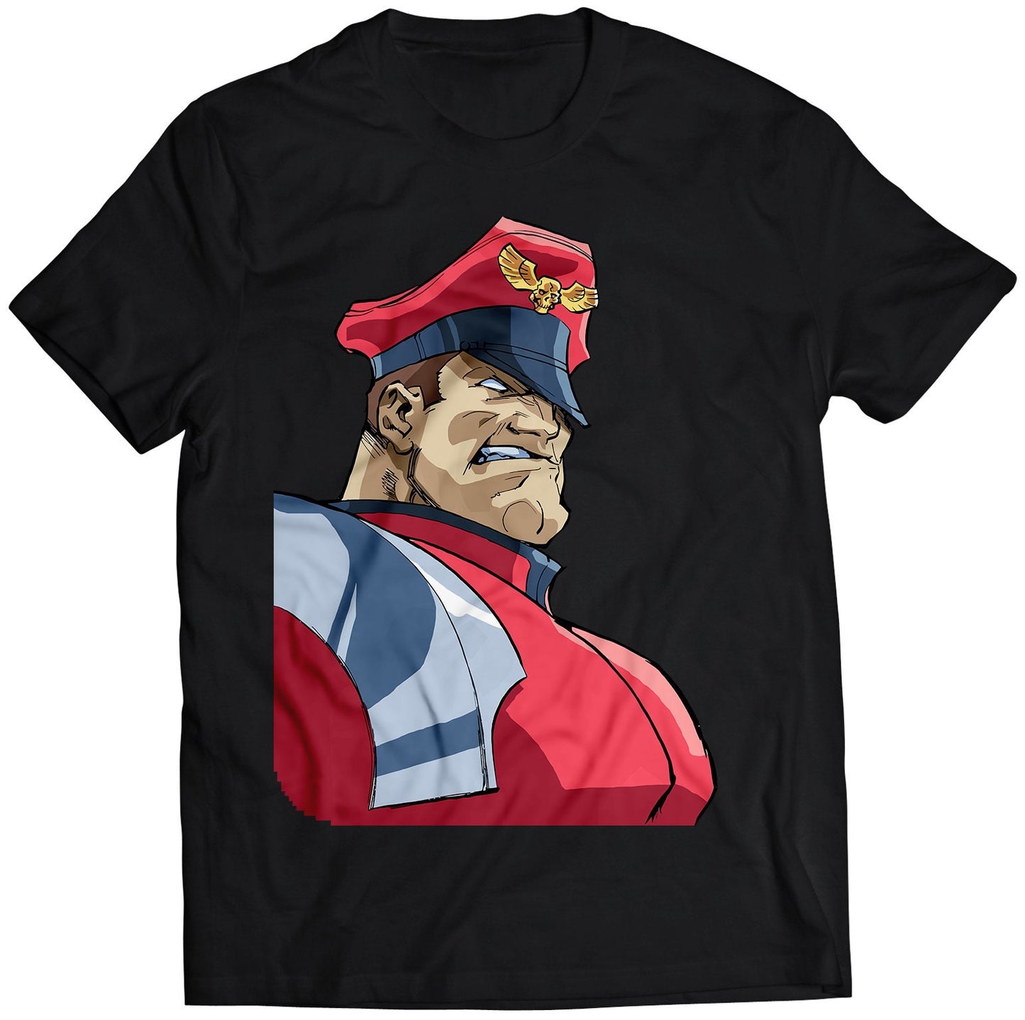 M Bison Dictator Alpha 3 Portrait Premium Unisex T-shirt (Vectorized Design)