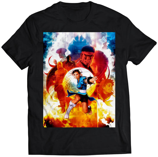 Street Fighter Arcade Flyer V1 Premium Unisex T-shirt (Vectorized Design)