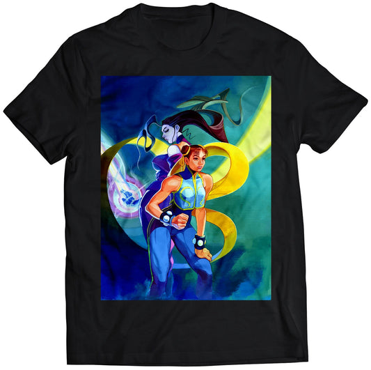 Rose X Chun Li Premium Unisex T-shirt (Vectorized Design)