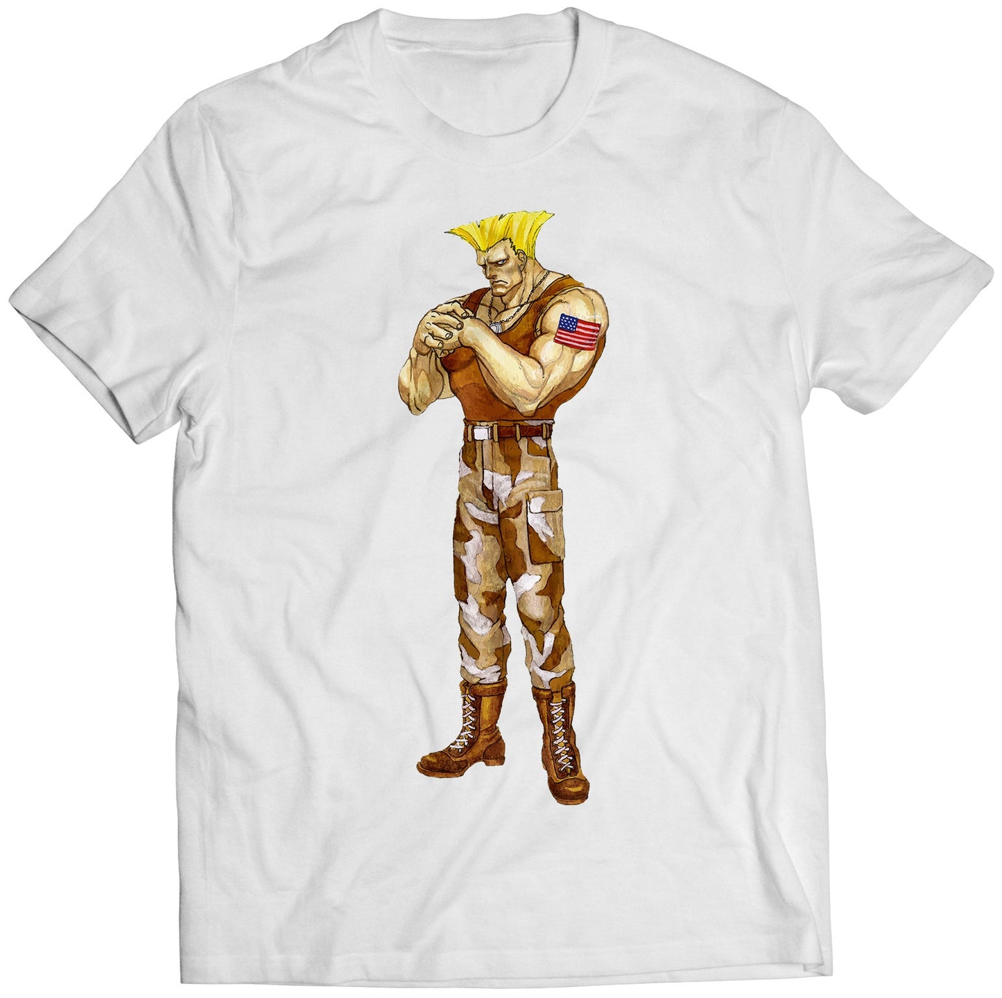 Guile SF2 Champion Edition Premium Unisex T-shirt (Vectorized Design)