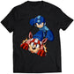 Mega Boy Rockman with Rush Premium Unisex T-shirt (Vectorized Design)