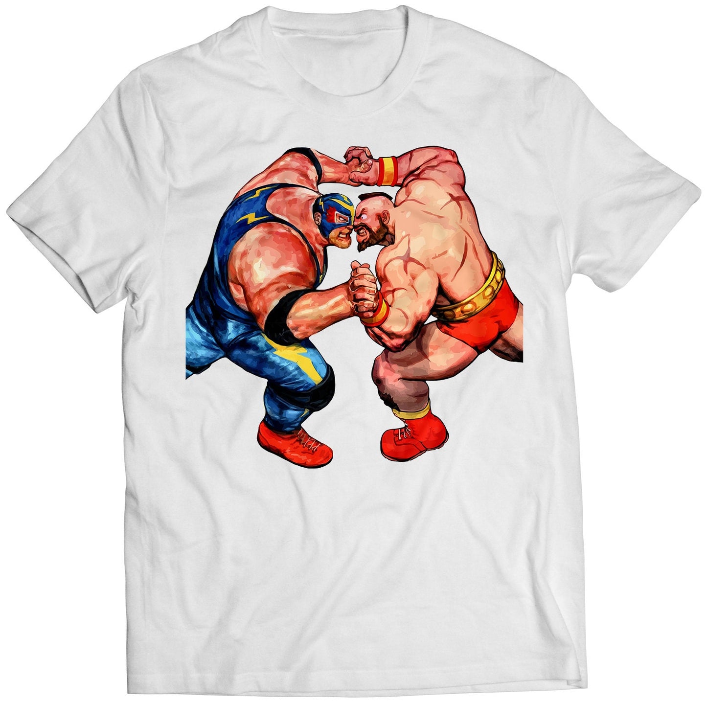 Raiden VS Zangief CVS1 Premium Unisex T-shirt (Vectorized Design)