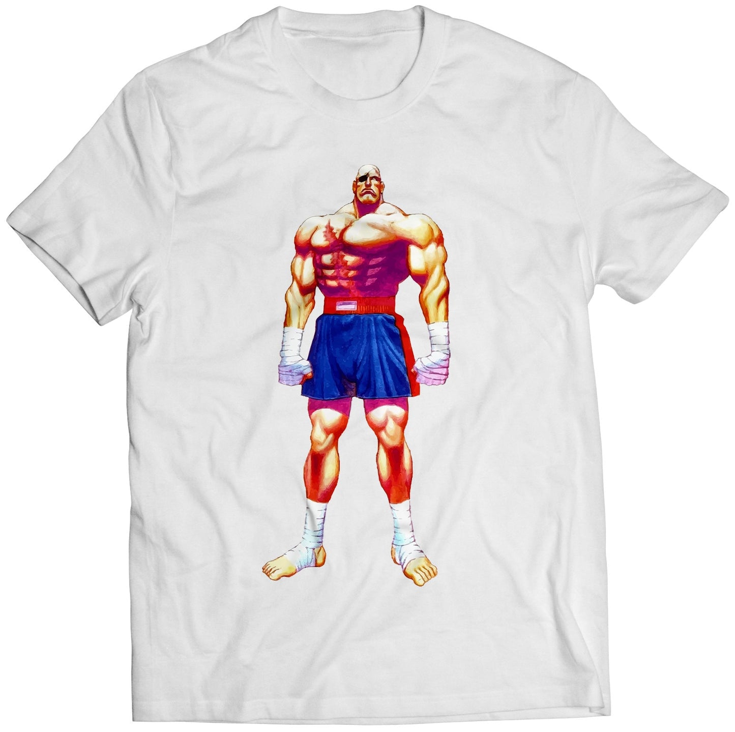 Sagat Muay Thai Emperor Super Street Fighter 2 Turbo Premium Unisex T-shirt (Vectorized Design)