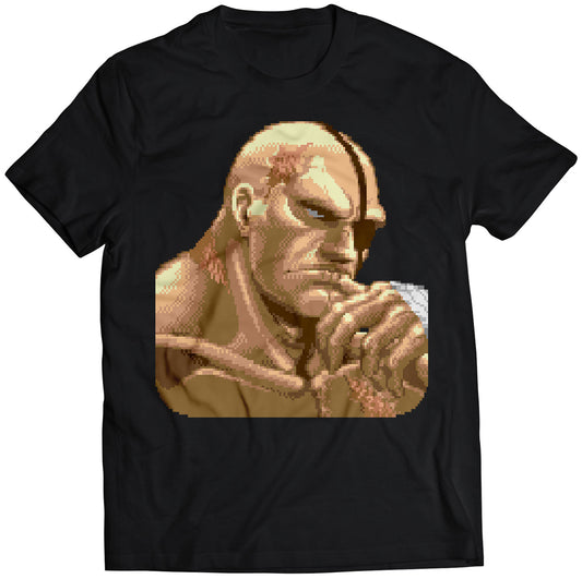 Sagat Portrait Super Street Fighter 2 Turbo Premium Unisex T-shirt.