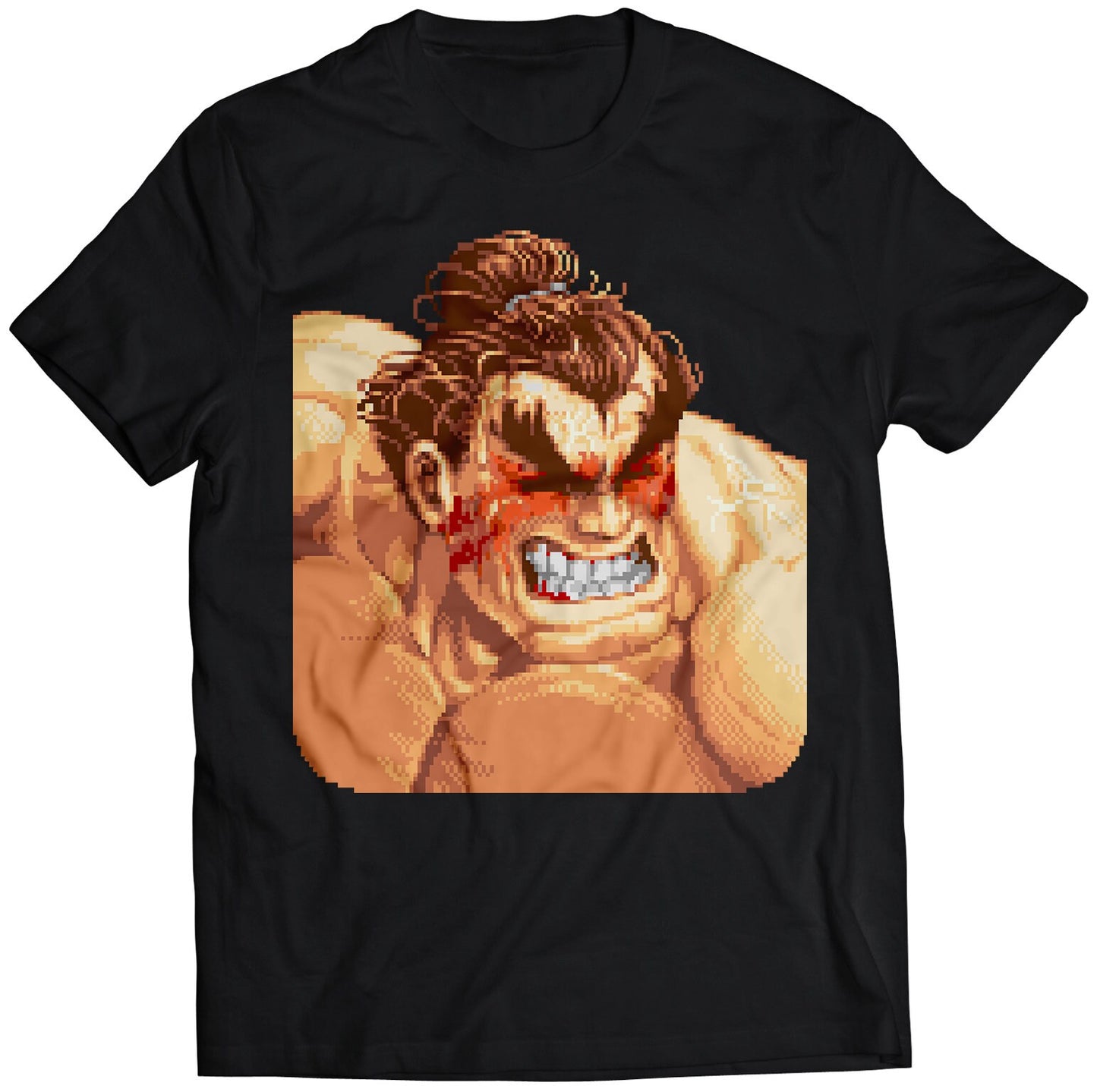 E Honda Defeated Portrait Super Street Fighting 2 Turbo Premium Unisex T-shirt.