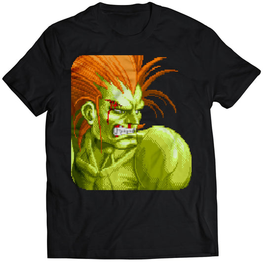 Blanka Defeated Portrait Super Street Fighting 2 Turbo Premium Unisex T-shirt.