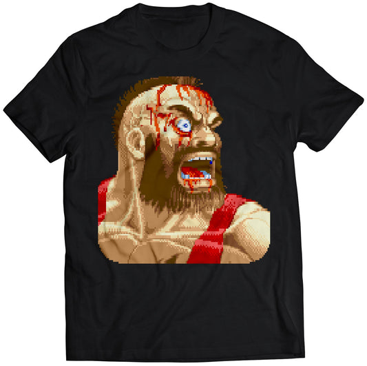 Zangief Thawk Defeated Portrait Super Street Fighting 2 Turbo Premium Unisex T-shirt.