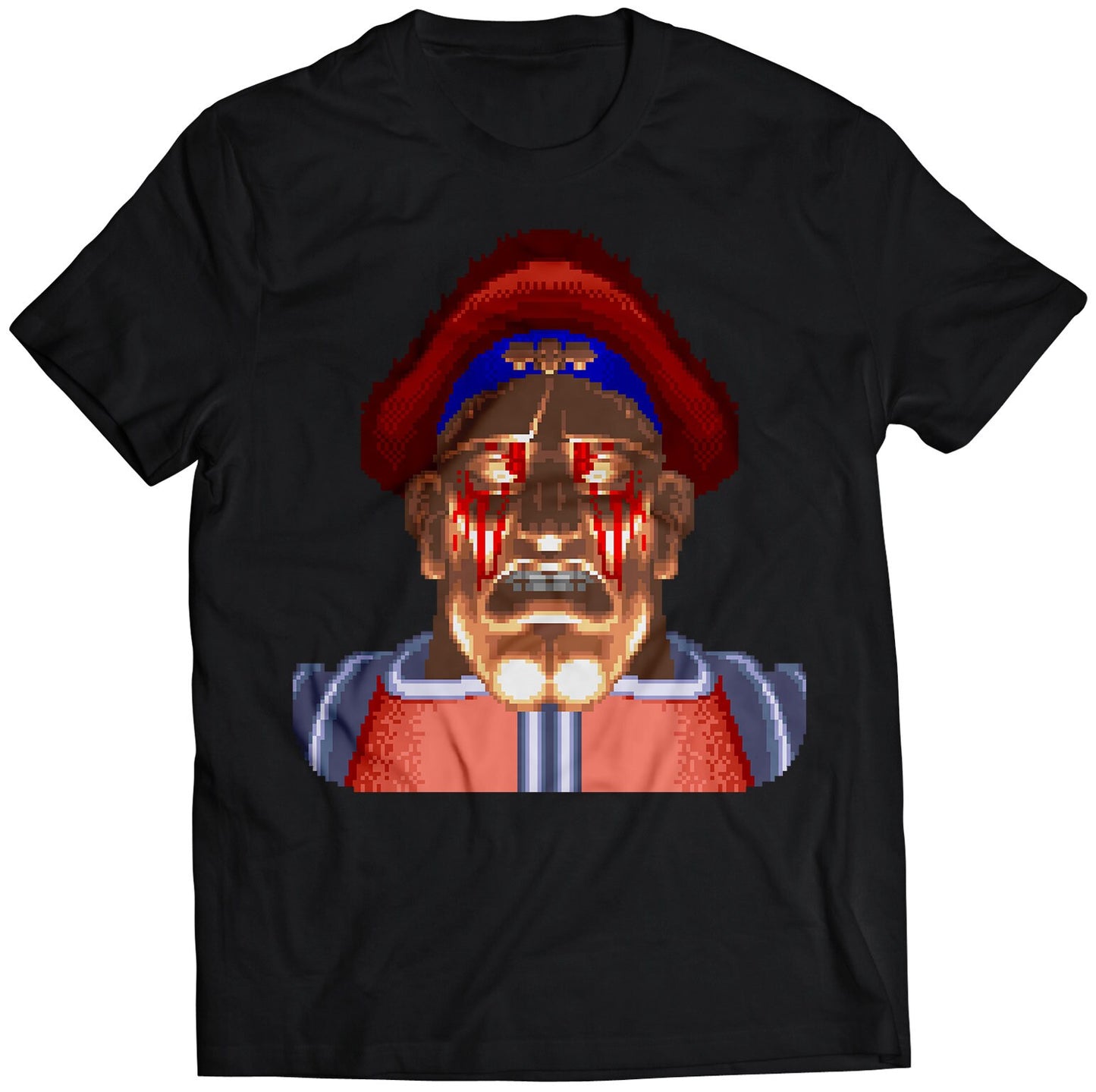 M Bison Dictator Defeated Portrait Super Street Fighting 2 Turbo Premium Unisex T-shirt.