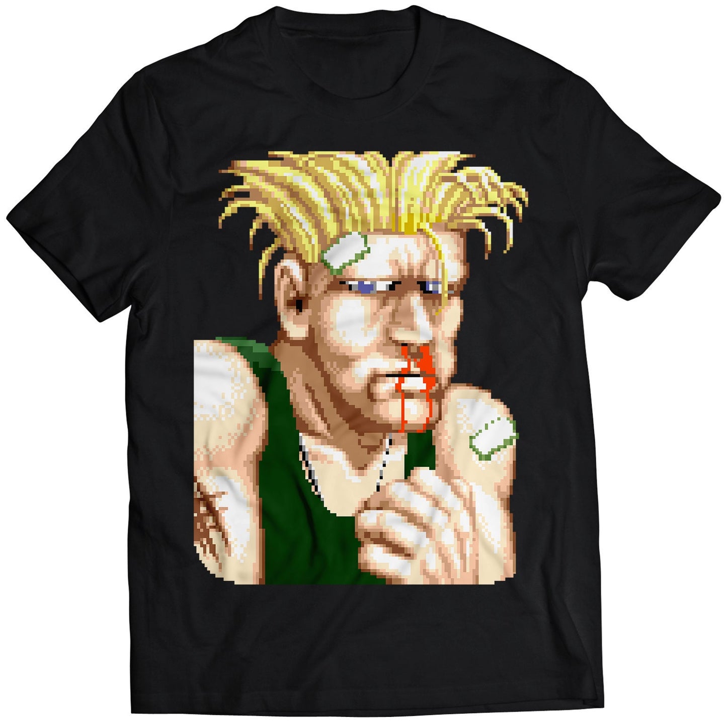 Guile Defeated Portrait SF2 Premium Unisex T-shirt.