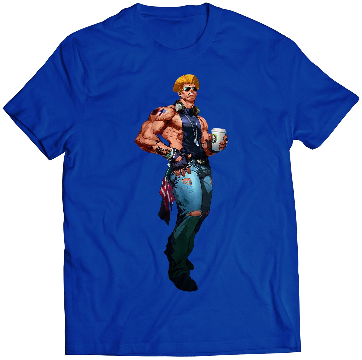 Guile Musical Fighter Premium Unisex T-shirt (Vectorized Design)