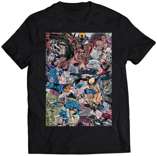 Mahvel VS capcom 3 Arcade Flyer Premium Unisex T-shirt (Vectorized Design)