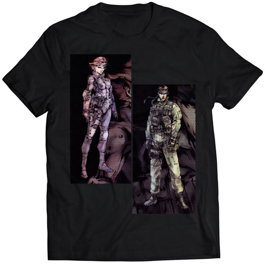 Meryl & Solid Snake V2 Premium Unisex T-shirt (Vectorized Design)