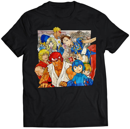 Ryu vs Mega Boy Arcade Premium Unisex T-shirt (Vectorized Design)