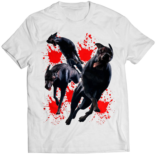 Residence Evil Dogs Doberman Premium Unisex T-shirt (Vectorized Design)