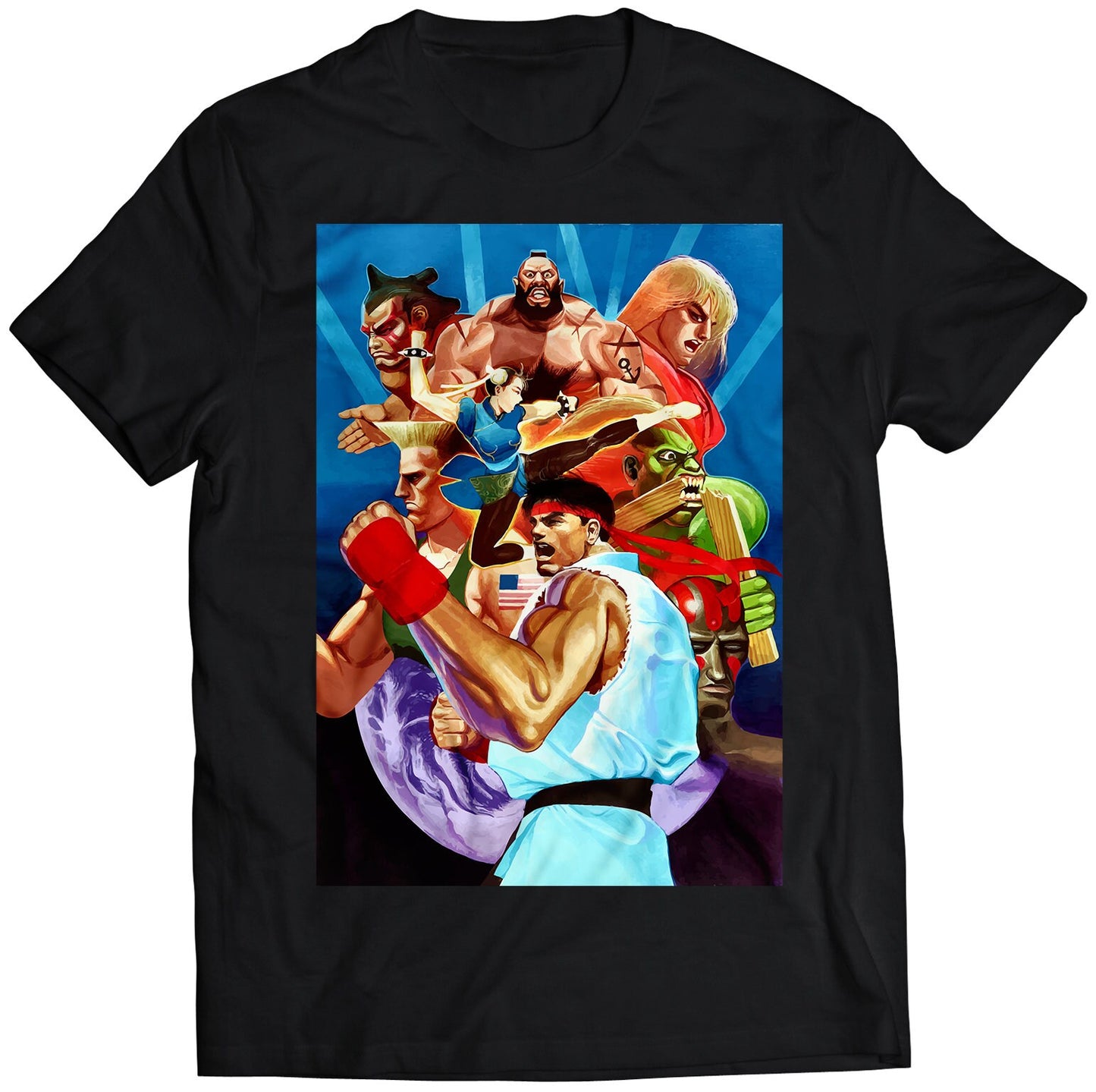 Street Fighter Arcade Flyer V5 Premium Unisex T-shirt (Vectorized Design)