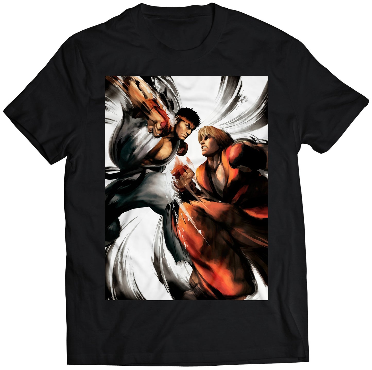 Ryu & Ken Street Fighter 4 V1 Premium Unisex T-shirt (Vectorized Design)