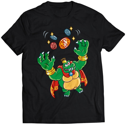 Kaptain King K Rool With Donkey Koins Premium Unisex T-shirt (Vectorized Design)