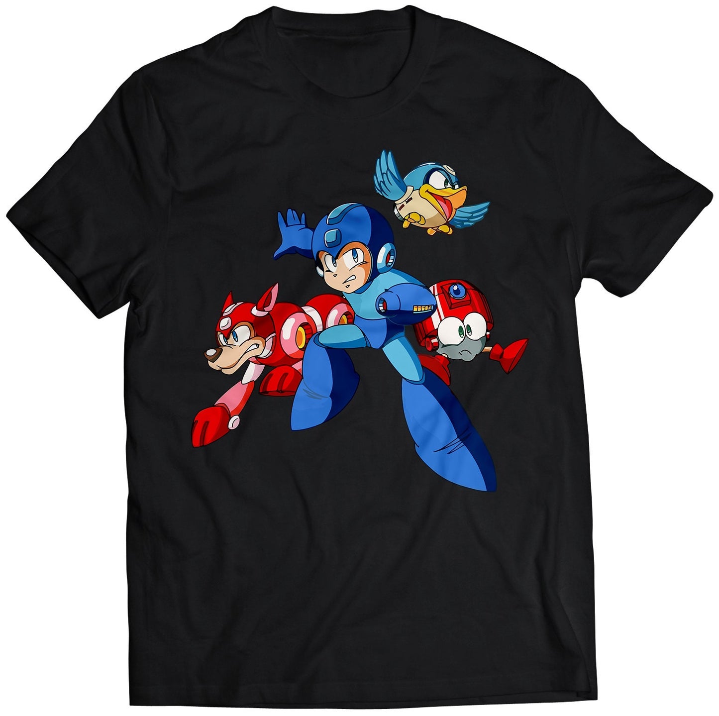 Mega Boy Rockboy Rush Robots Premium Unisex T-shirt (Vectorized Design)