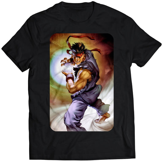 Evil Ryu Street Fighting Comic Premium Unisex T-shirt (Vectorized Design)