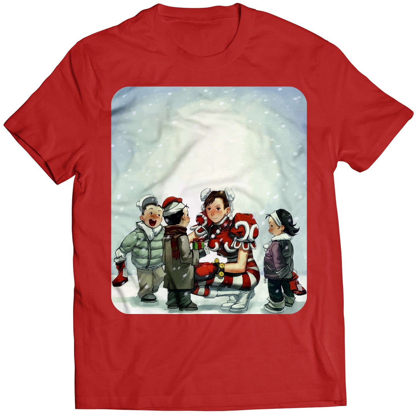 Christmas Chun Li Premium Unisex T-shirt (Vectorized Design)