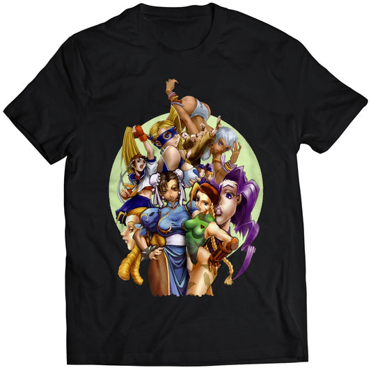 Street Fighting Gal Pals Premium Unisex T-shirt (Vectorized Design)