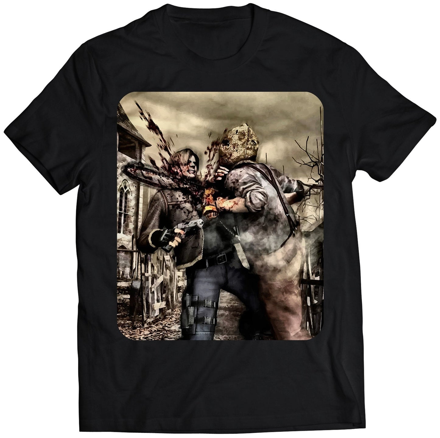 Leon VS Dr Chainsaw Salvador Premium Unisex T-shirt (Vectorized Design)