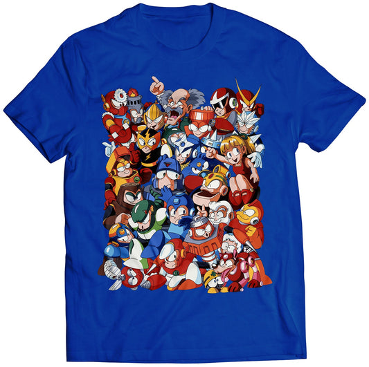 Mega Boy Rockman Robots Premium Unisex T-shirt (Vectorized Design)