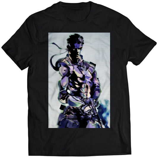 MGS Snake Scanlines Premium Unisex T-shirt (Vectorized Design)