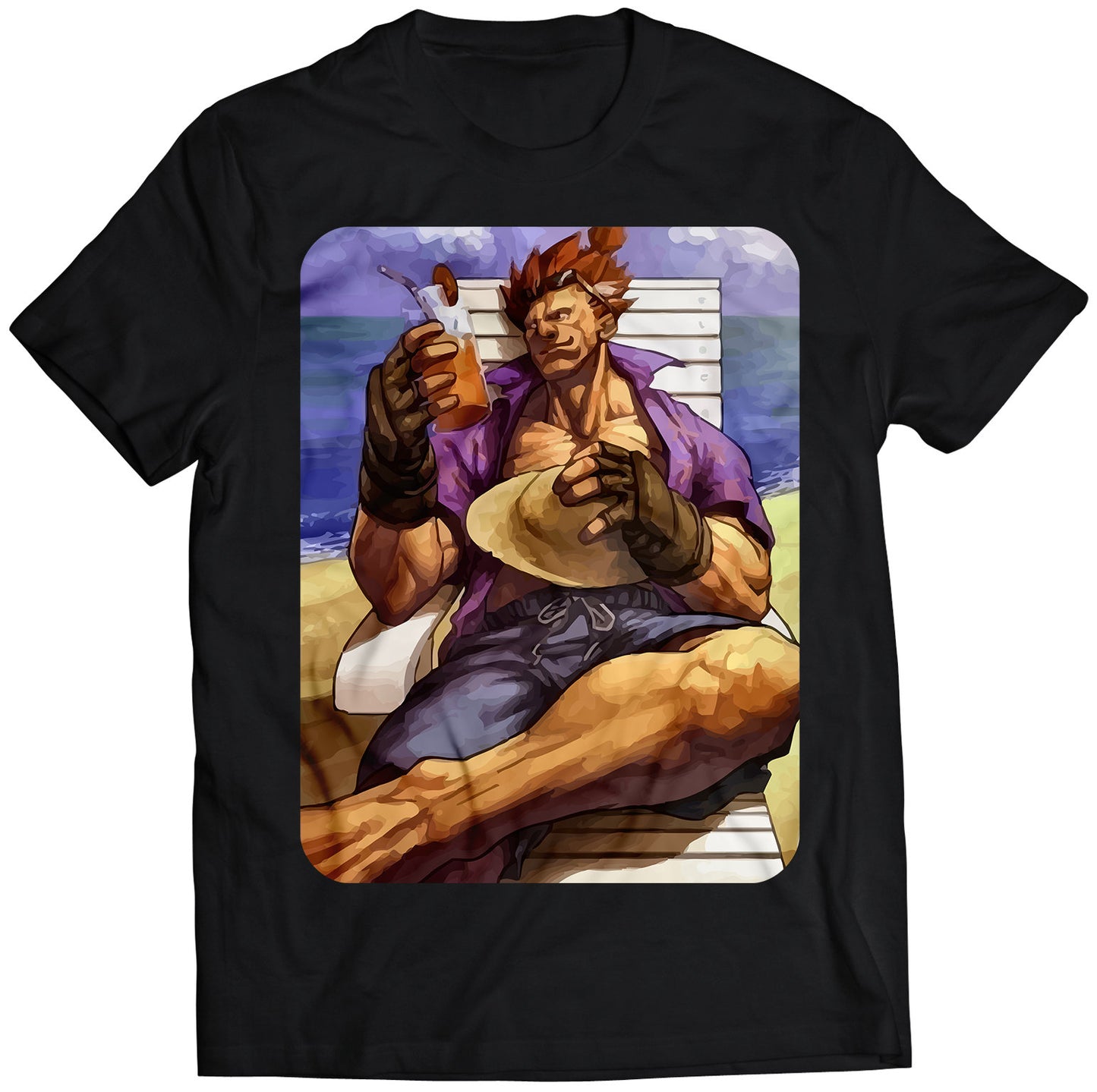 Akuma Gouki On Vacation Premium Unisex T-shirt (Vectorized Design)