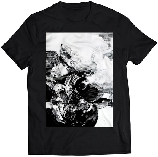 MGS Snake Shootin MGS Premium Unisex T-shirt (Vectorized Design)