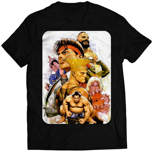 Street Fighting Comic World Warriors Premium Unisex T-shirt (Vectorized Design)