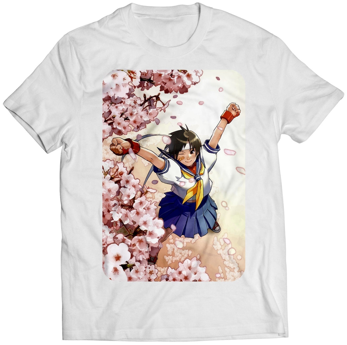 Sakura Flowers Premium Unisex T-shirt (Vectorized Design)