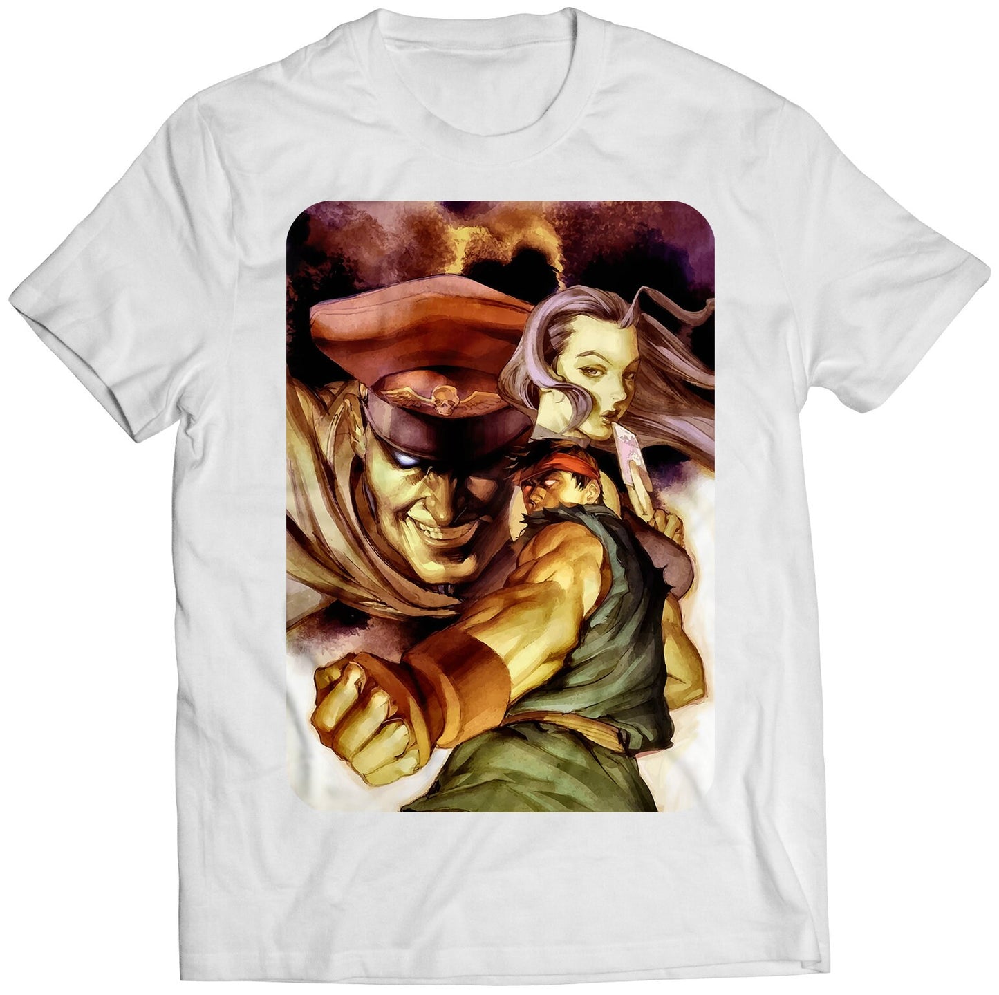 M Bison Evil Ryu Rose Premium Unisex T-shirt (Vectorized Design)