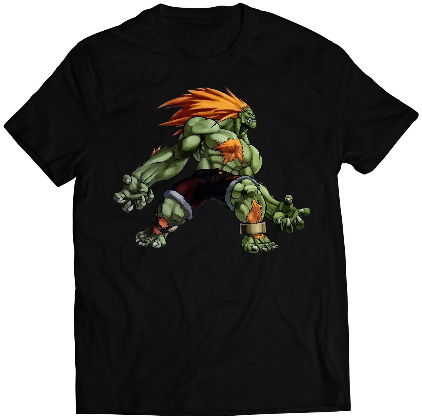 Blanka Comic Street Fighting Premium Unisex T-shirt (Vectorized Design)