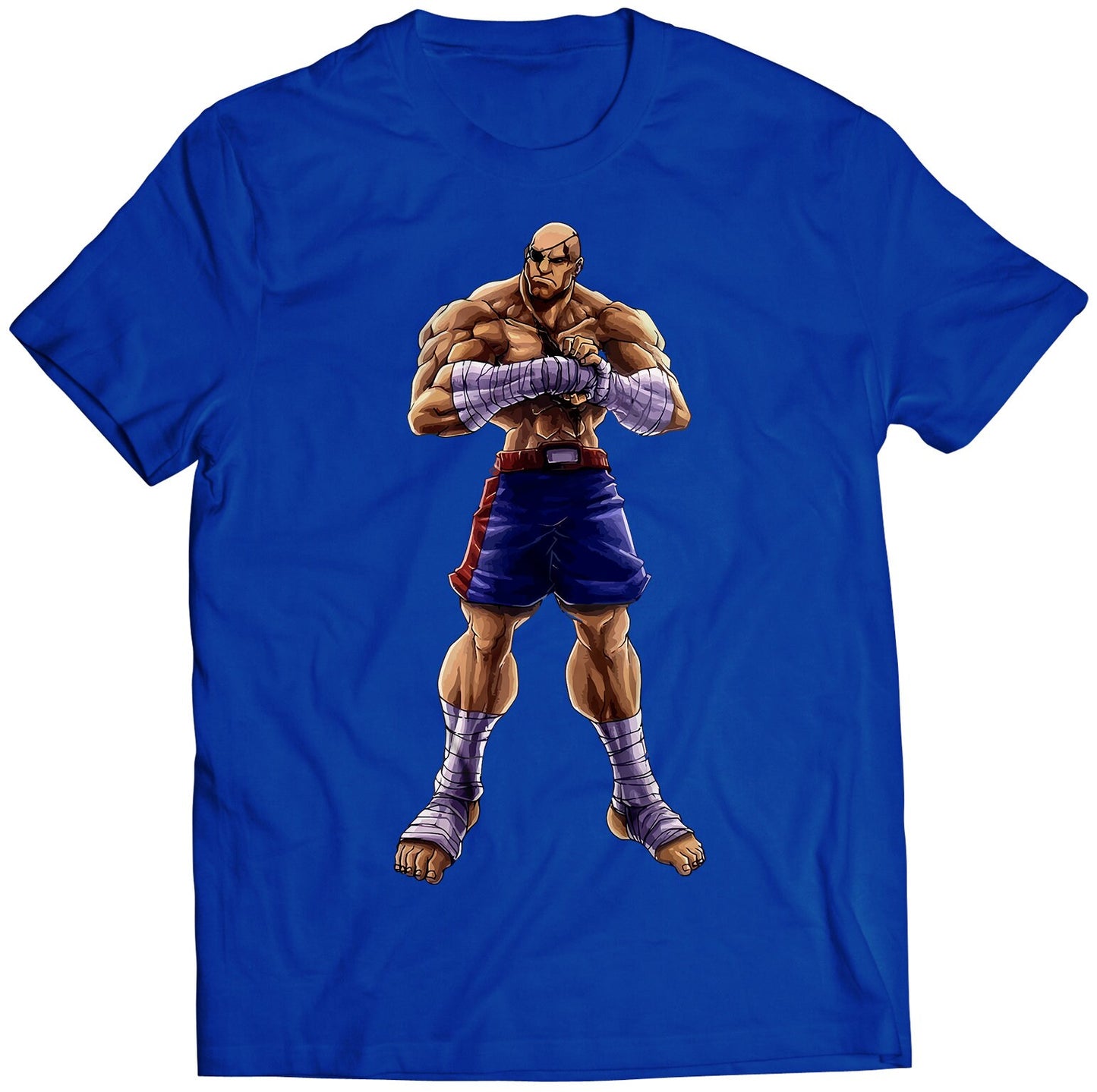 Sagat Comic Street Fighting Premium Unisex T-shirt (Vectorized Design)