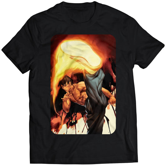 Fei Long Street Fighter Comic Premium Unisex T-shirt (Vectorized Design)