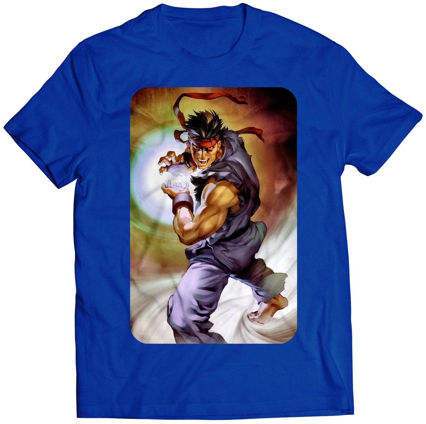 Evil Ryu Street Fighting Comic Premium Unisex T-shirt (Vectorized Design)